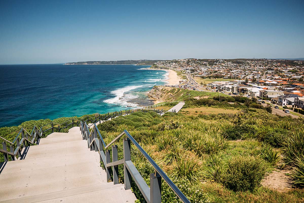 ANZAC Memorial Walk and Bar Beach in Newcastle NSW